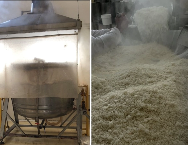 1. Lavagem, hidratação e cozimento do arroz orgânico